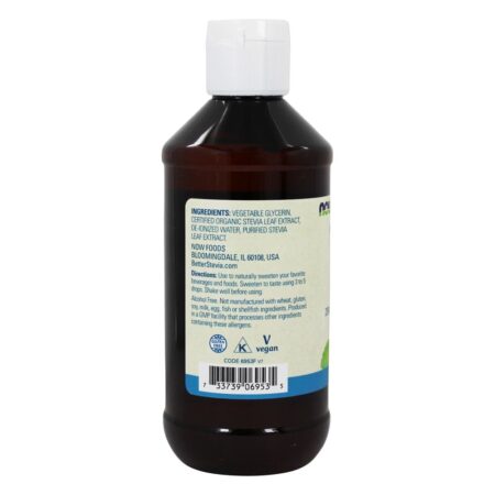 Adoçante líquido BetterStevia Glycerite para panificação - 8 fl. oz. NOW Foods - Image 3