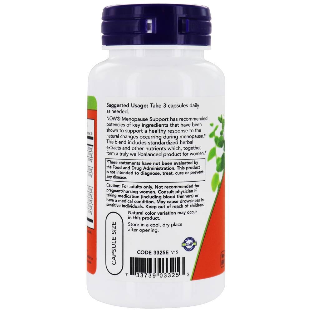Apoio Para a Menopausa - 90 Cápsula (s) vegetal (s) NOW Foods - Imagem 3
