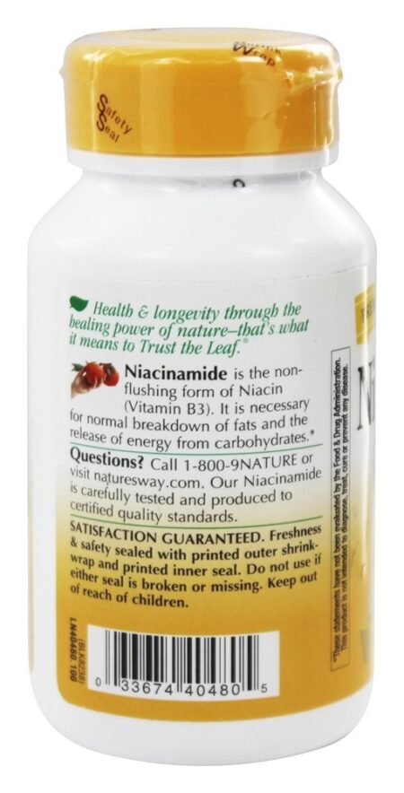 Niacinamida 500 mg. - Cápsulas 100 Nature's Way - Image 3