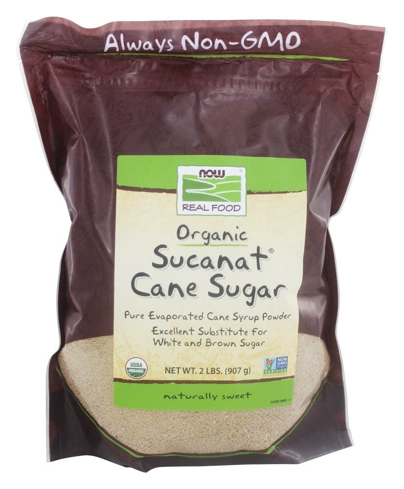 Real Food Organic Sucanat Cana de Açúcar - 2 lbs. NOW Foods