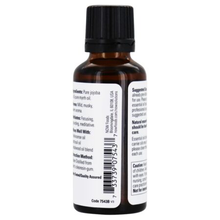 100 % Pure & Natural 20 % de Mistura de Óleo Essencial Myrrh - 1 fl. oz. NOW Foods - Image 4