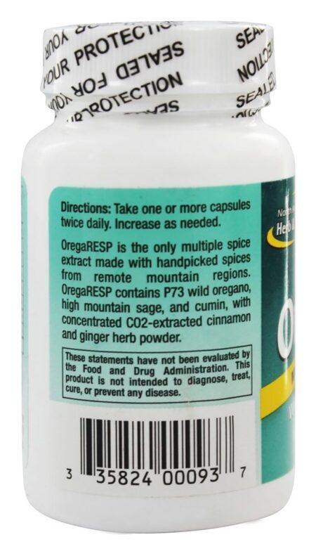 OregaRESP Suporte Respiratório P73 450 mg. - 30 Cápsulas vegetarianas anteriormente orgegacyn North American Herb & Spice - Image 3