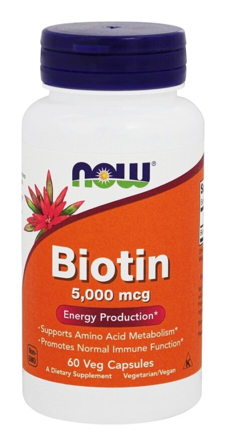 Biotina 5000 mcg. - Cápsulas vegetarianas 60 NOW Foods