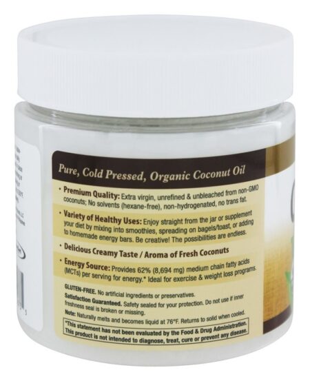 Organic Pure Óleo de coco extra virgem - 16 oz. Nature's Way - Image 3