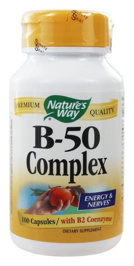 Complexo de Vitamina B50 com Coenzima B2 - Cápsulas 100 Nature's Way