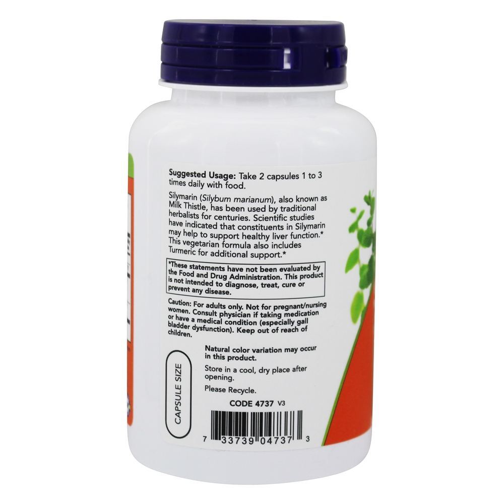 Extrato de Cardo Leite de Silimarina 150 mg. - Cápsulas vegetarianas 120 NOW Foods - Imagem 3
