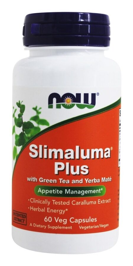 Slimaluma Caralluma Fimbriata com Verde Chá e Yerba Companheiro - Cápsulas vegetarianas 60 NOW Foods