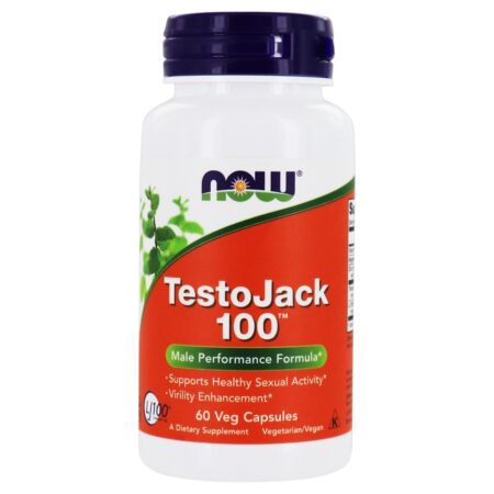 TestoJack 100 Fórmula masculina de desempenho - 60 Cápsula (s) vegetal (s) NOW Foods