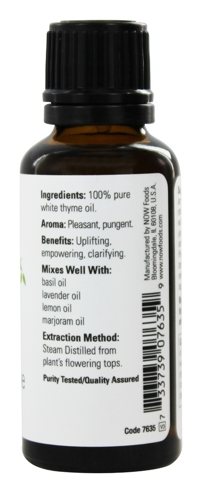 Óleo Essencial de Tomilho Branco 100 % Pure - 1 fl. oz. NOW Foods - Imagem 2