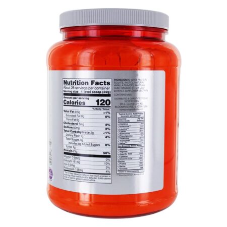 NOW Sports Whey Protein Isolate Em Pó De Baunilha Cremosa - 1.8 lbs. NOW Foods - Image 2