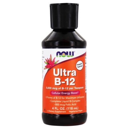 Líquido Ultra B-12 5000 mcg. - 4 fl. oz. NOW Foods