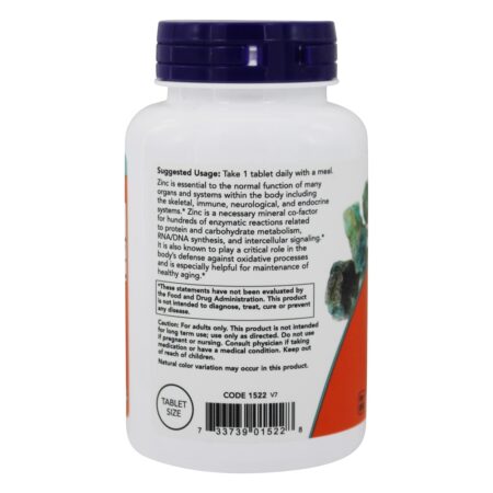 Zinco 50 mg. - 250 Tablets NOW Foods - Image 3