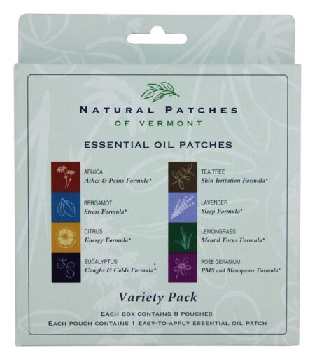 Patches de corpo de óleo essencial de pacote de variedade - 8 Patch (s) Anteriormente Naturopatch Natural Patches of Vermont - Image 3