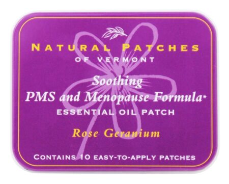 Calmante PM e Menopausa Fórmula Essencial óleo Corpo Remendos Rosa Gerânio - 10 Patch (s) Anteriormente Naturopatch Natural Patches of Vermont