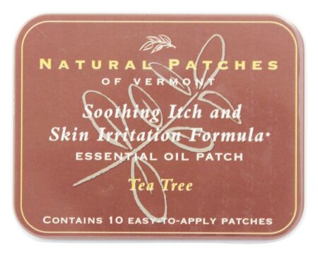 Calmante Coceira e Pele Irritação Fórmula Essencial óleo Corpo Remendos Chá árvore - 10 Patch (s) Anteriormente Naturopatch Natural Patches of Vermont