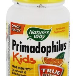 Primadophilus Para Crianças Sabor Laranja 3 Bilhões de UFC - 30 comprimidos mastigáveis Nature's Way