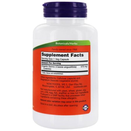 Senna Deixa 470 mg. - 100 Cápsula (s) vegetal (s) NOW Foods - Imagem 2
