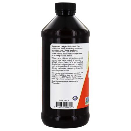 Óleo de Gérmen de Trigo - 16 fl. oz. NOW Foods - Imagem 3