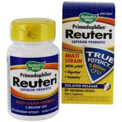 Atrasado Liberar Primadophilu Reuteri Superior Probiotic 5 Bilhões de UFC - Cápsulas vegetarianas 30 Nature's Way