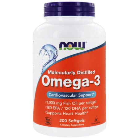 Omega - 3 180EPA / 120DHA - 200 Softgels NOW Foods