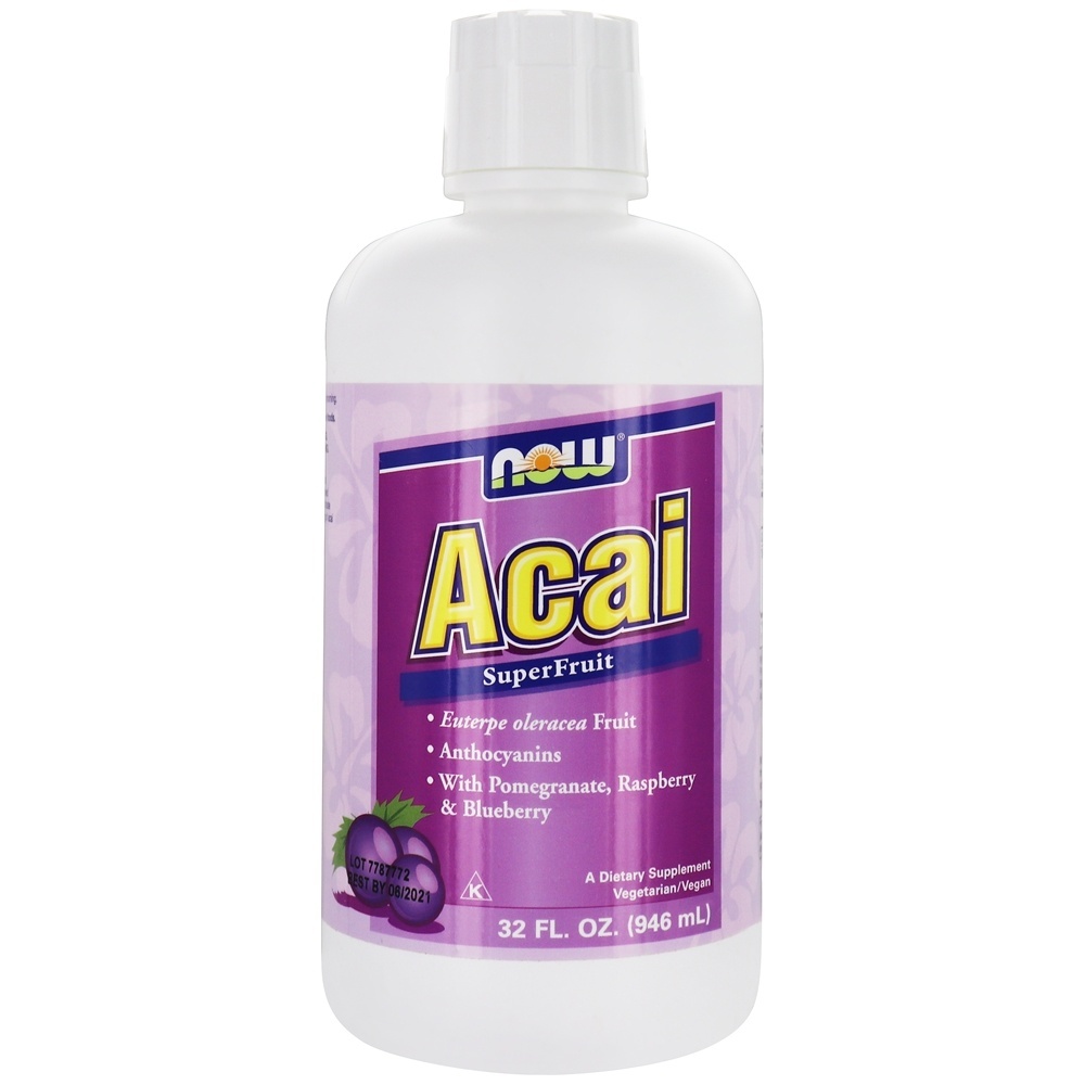 Suco de Açaí Super Fruit - 32 fl. oz. NOW Foods