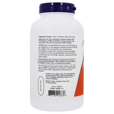 Super Omega EPA - 240 Softgels NOW Foods - Image 3