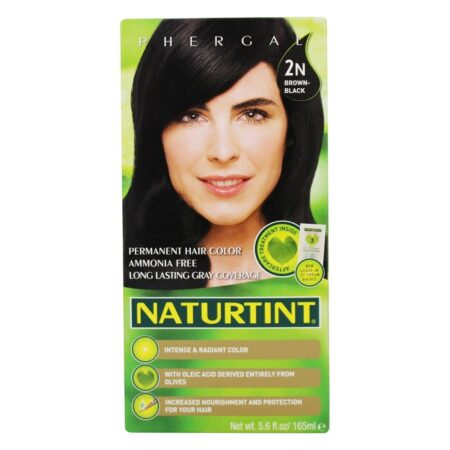 Cor do Cabelo Permanente 2N Castanho-Preto - 5.6 fl. oz. Naturtint