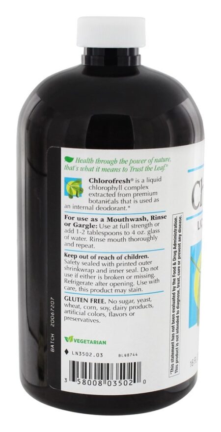 Chlorofresh Líquido Clorofila Natural Sabor - 16 fl. oz. Nature's Way - Image 3