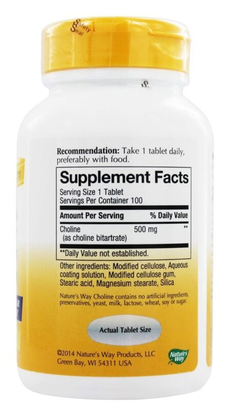 Colina 500 mg. - 100 Tablets Nature's Way - Image 2