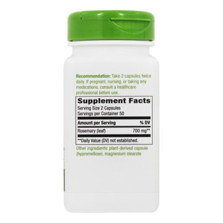 Folha de alecrim 700 mg. - Cápsulas Vegan 100 Nature's Way - Imagem 2