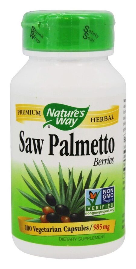 Frutos de Saw Palmetto 585 mg. - Cápsulas vegetarianas 100 Nature's Way