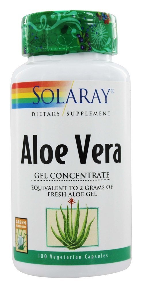 Aloe Vera Em Gel Concentrado - Cápsulas 100 Solaray