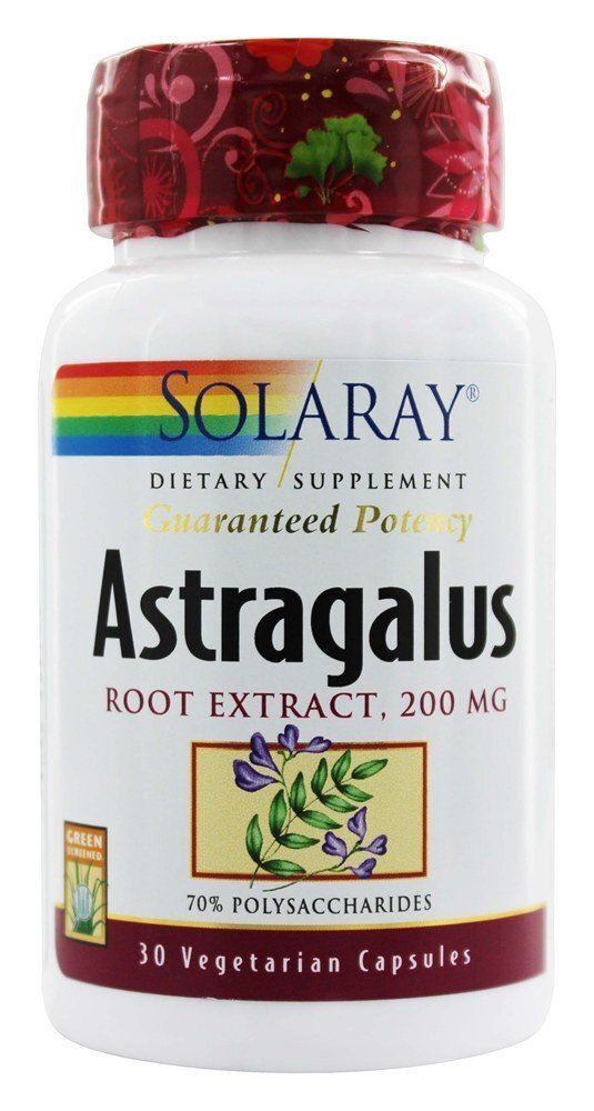 Potencial Garantido Extrato de raiz de astrágalo 200 mg. - Cápsulas 30 Solaray