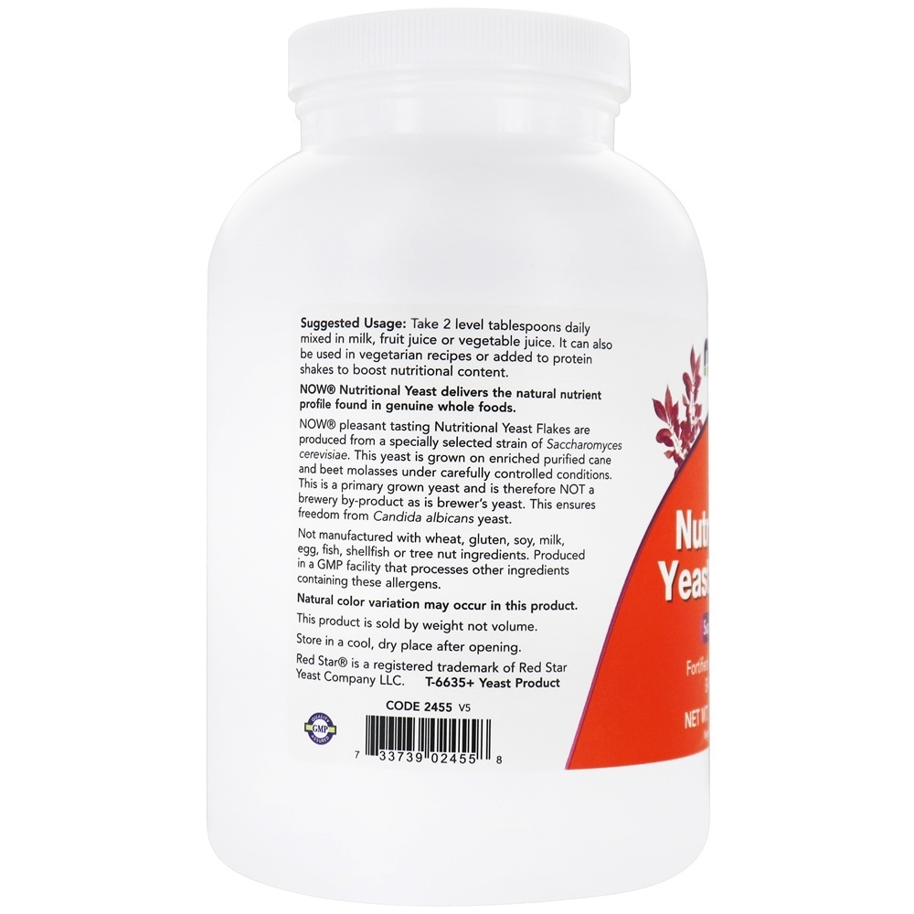 Flocos Nutritivos de Fermento - 10 oz. NOW Foods - Imagem 3
