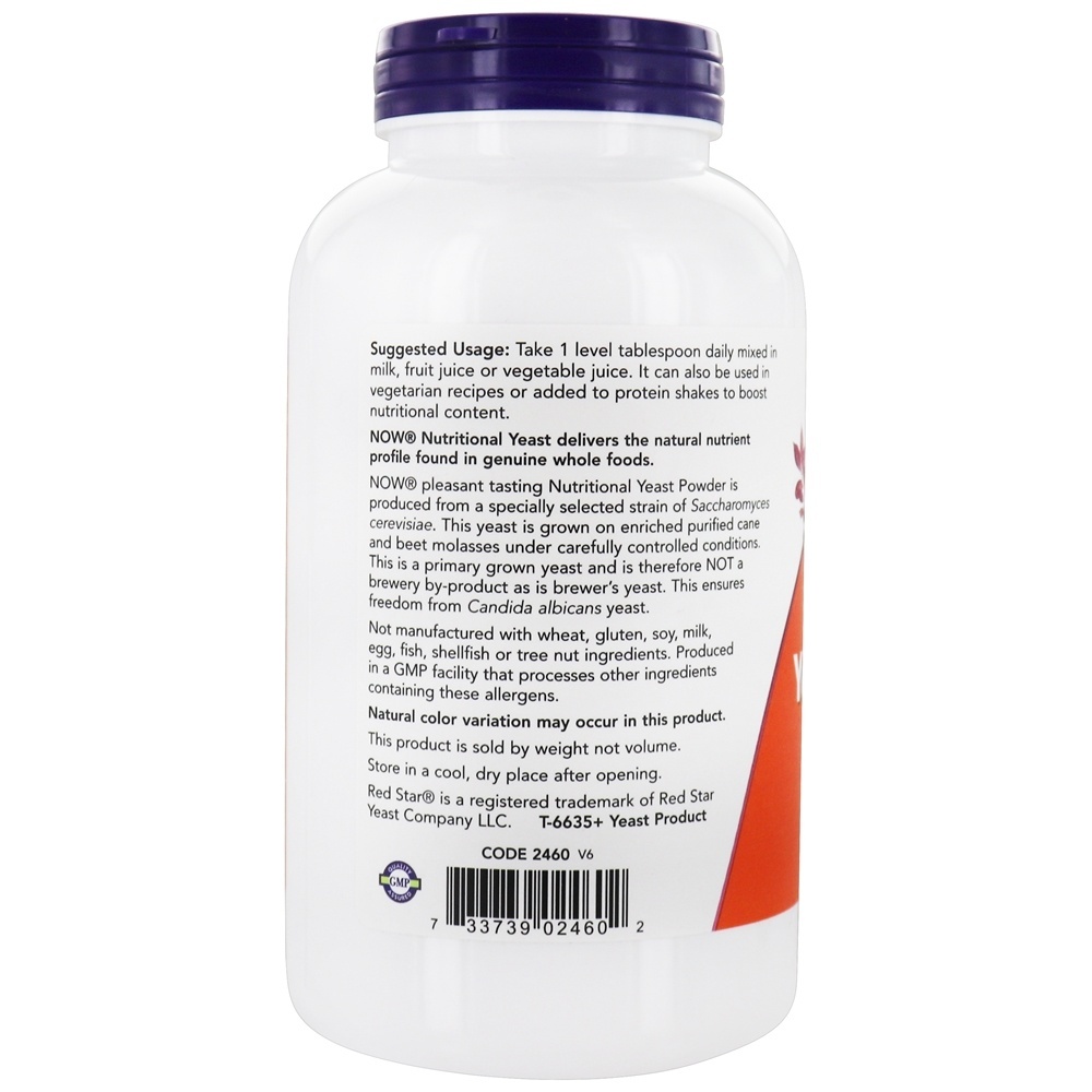 Fermento nutritivo em pó - 10 oz. NOW Foods - Imagem 3