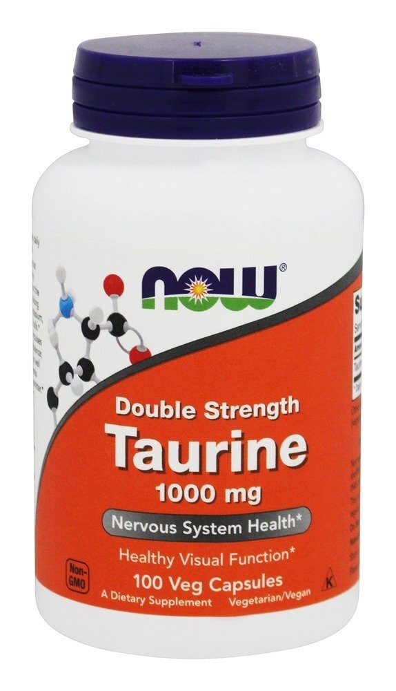 Taurina Potência Dupla 1000 mg. - Cápsulas 100 NOW Foods