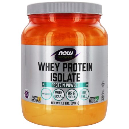 AGORA Sports Whey Protein Isolate Powder Sem sabor - 1.2 lbs. NOW Foods