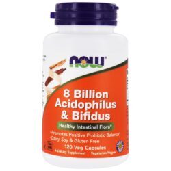 Acidophilus & Bifidus 8 Bilhão - 120 Cápsula (s) vegetal (s) NOW Foods