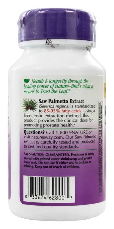 Extrato Padronizado do Saw Palmetto 160 mg. - 60 Softgels Nature's Way - Image 3