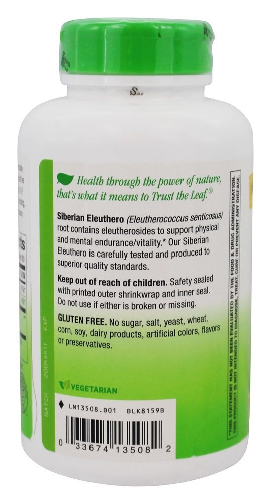 Eleuthero Siberiano 425 mg. - Cápsulas vegetarianas 180 Nature's Way - Imagem 3