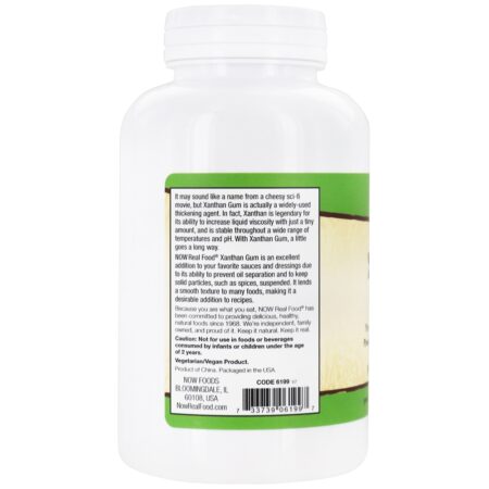 Pó de goma xantana de comida real - 6 oz. NOW Foods - Image 3