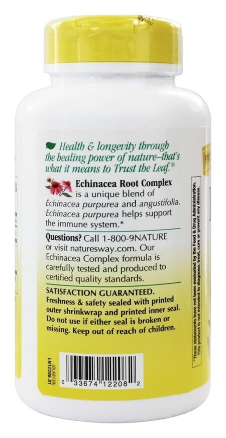 Complexo Raiz Echinacea (Orgânico certificado) 450 mg. - Cápsulas 180 Nature's Way - Image 3