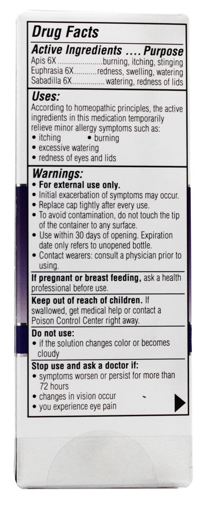 Alergia Olho Alívio 100% Natural - 0.33 oz. Similasan - Imagem 2