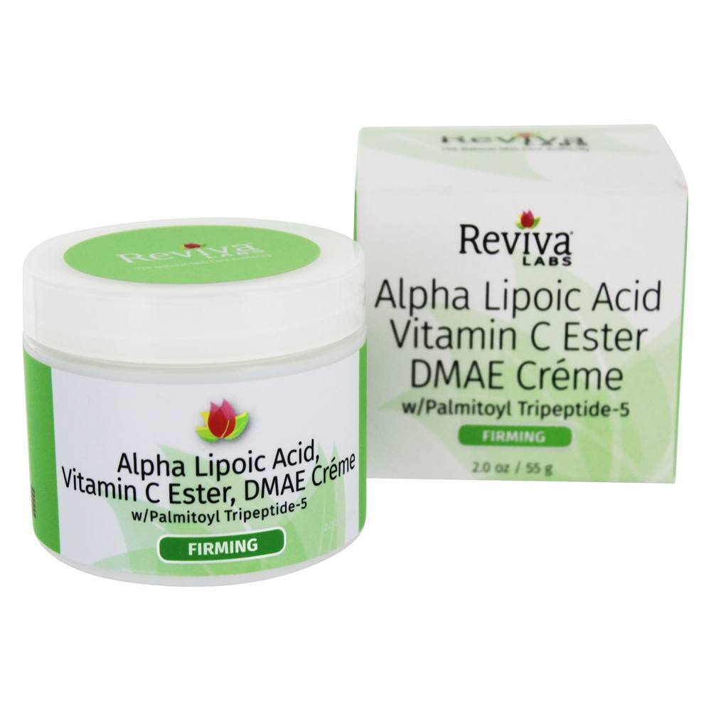 Alpha Lipóico ácido Vitamina C éster DMAE Firmando Facial Creme - 2 oz. Reviva Labs