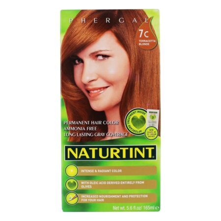 Cor permanente do cabelo 7C Terracotta Blonde - 5.6 fl. oz. Naturtint