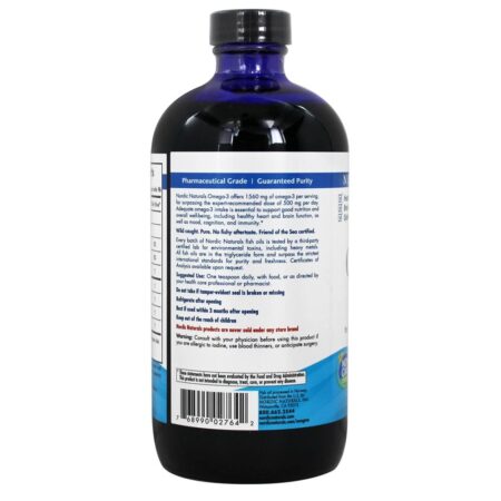 Omega - 3 Óleo de peixe purificado - 16 fl. oz. Nordic Naturals - Image 3