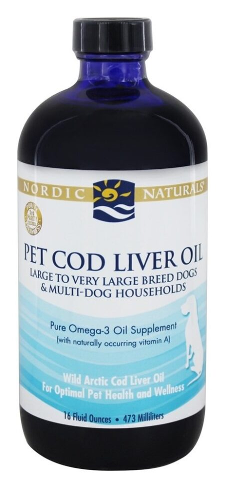 Óleo de Fígado de Bacalhau para Cães e Gatos - 16 fl. oz. Nordic Naturals