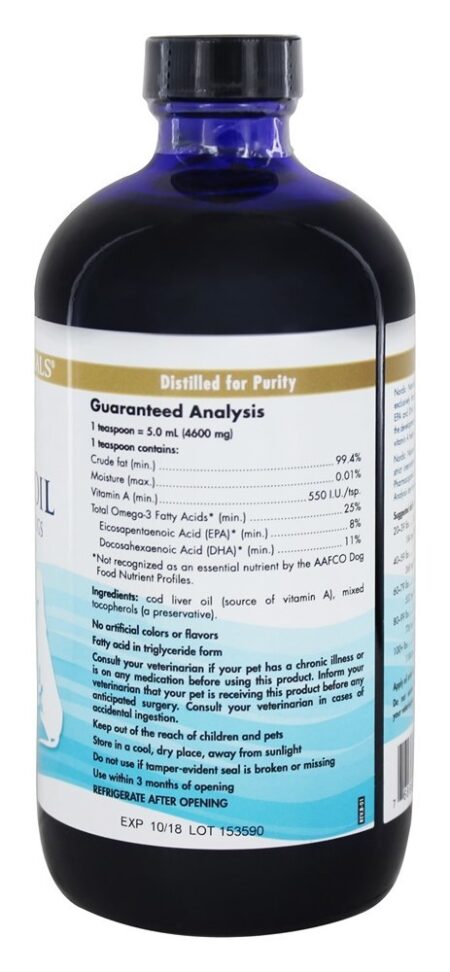 Óleo de Fígado de Bacalhau para Cães e Gatos - 16 fl. oz. Nordic Naturals - Image 2