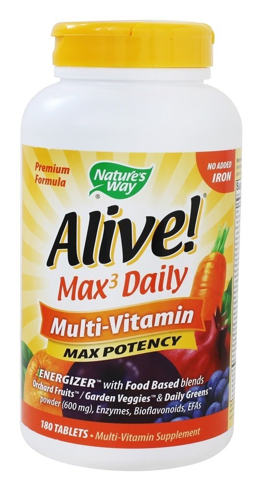 Vivo Max3 Diário Max Potência Múltiplas-Vitamina - 180 Tablets Nature's Way