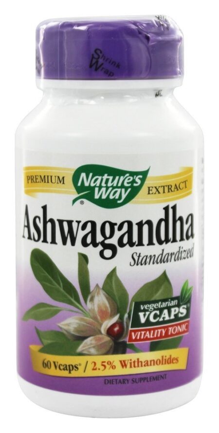 Ashwagandha Padronizado - Cápsulas vegetarianas 60 Nature's Way